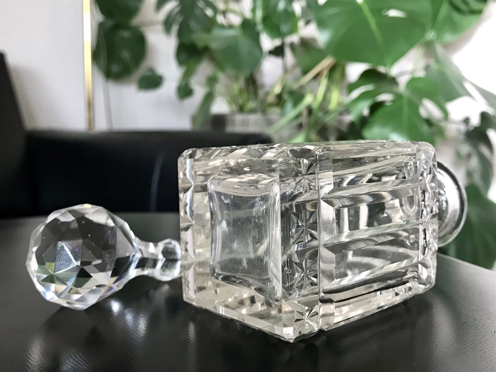 Antik Baccarat? SEHR EDEL 1 Flakon kleine Karaffe Bleikristall Schliff