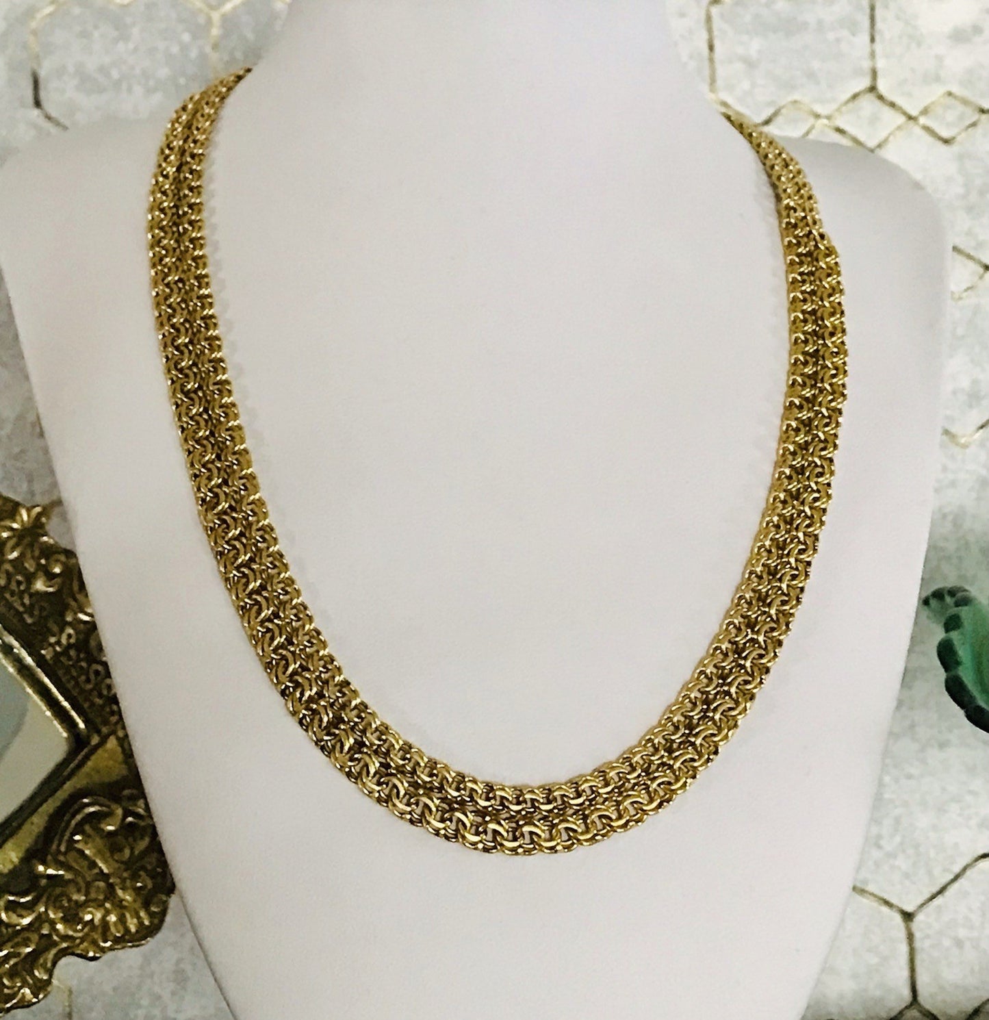 Vintage 60er FBM Collier Halskette Amerik. Doublè gold SCHÖN