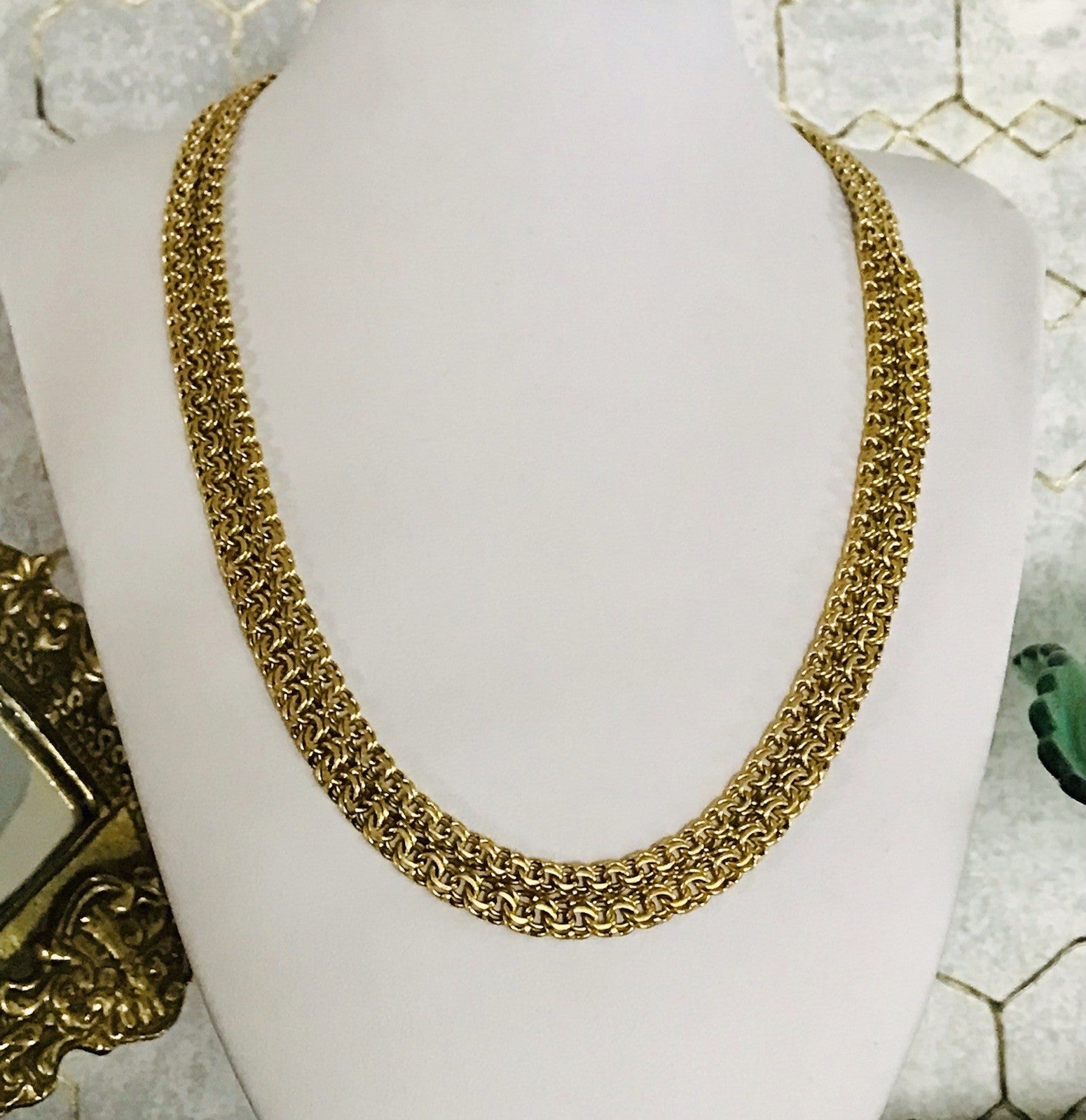 Vintage 60er FBM Collier Halskette Amerik. Doublè gold SCHÖN