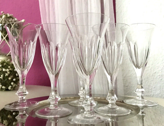 Vintage EDEL 6 Sektflöten Champagnerflöten Gläser Kristallglas Bleikristall WOW