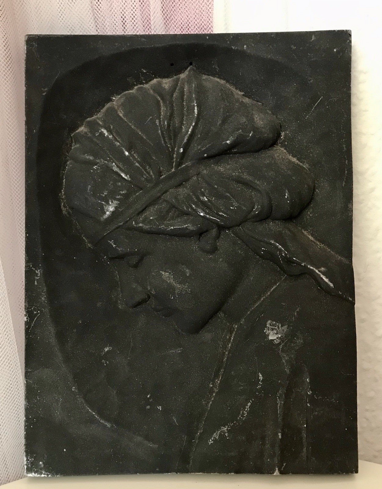 Alt antik? Eisenguss?  Aluguss? Wandrelief Bild Relief Jugendstil Frau