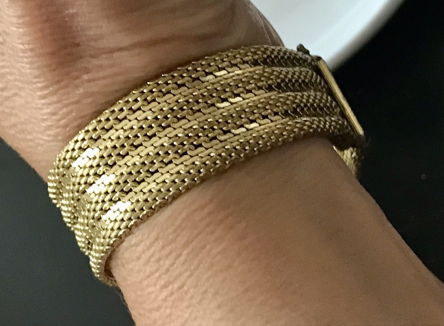 Vintage Teppicharmband Armband vergoldet Amerik. Doublè