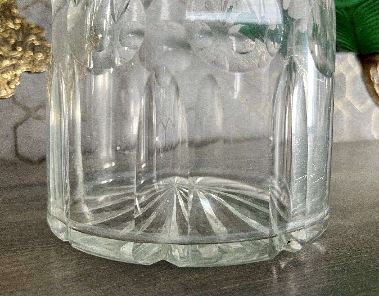 Antik Biedermeier ? groß Karaffe Weinkaraffe Dekanter Glas viktorianisch