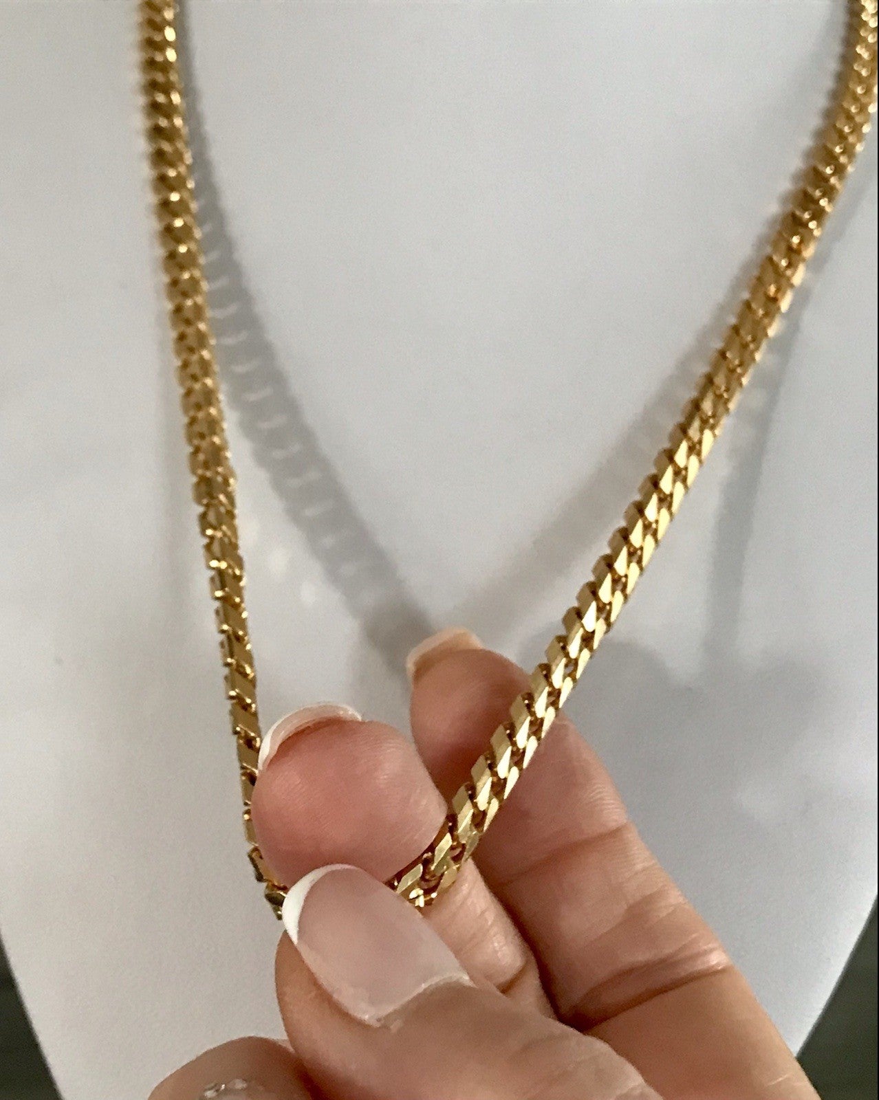 Vintage Halskette Amerik. Doublè gold SCHÖN Unisex Massiv