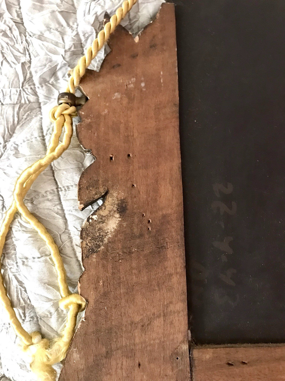 Antik französisch Spiegel facettiert ~1900 Art Noveau Holz Wandspiegel gold