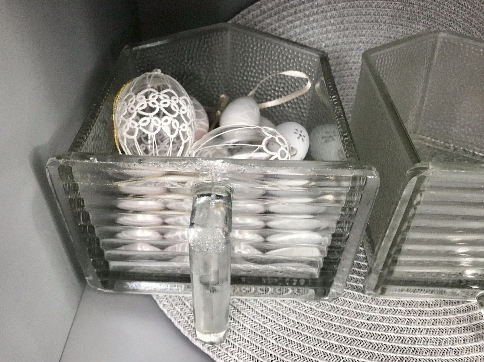 Antik 8 Art Déco Vintage Schütten Glas Pressglas Ponce Vorratsgefäße