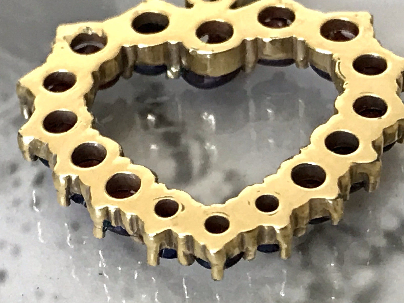 Antik Herz Anhänger 250er Gold Normgold Granate Granatschmuck Kettenanhänger