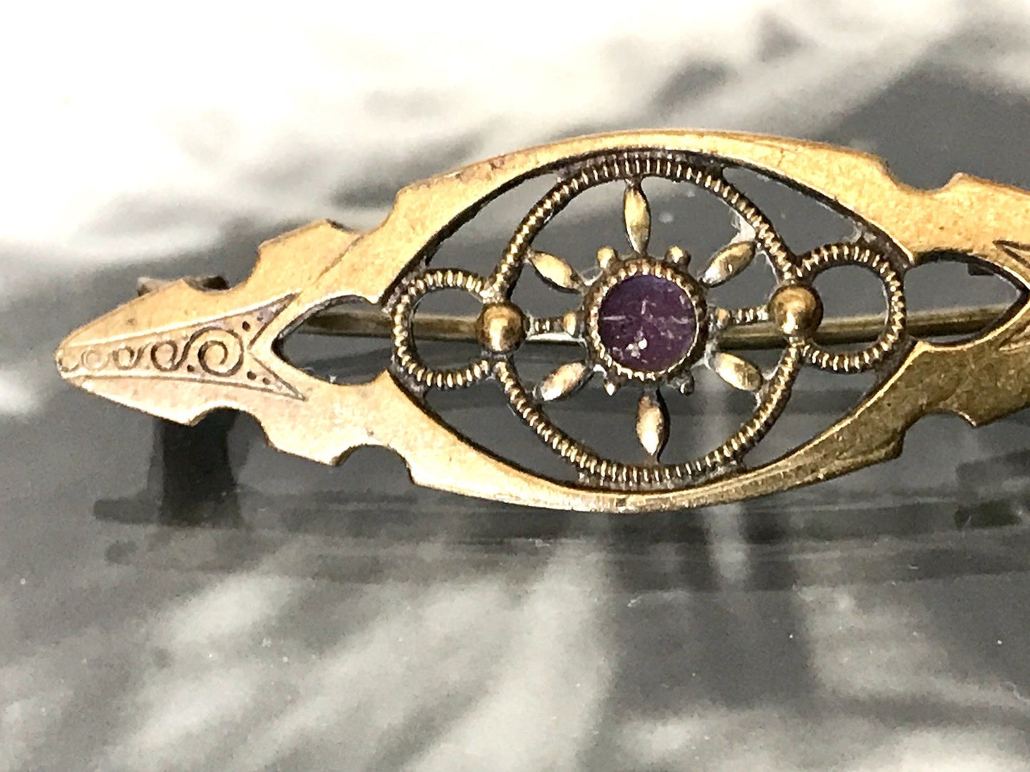 Antik purer Jugendstil Brosche Kettenanhänger ? Anhänger goldfarben