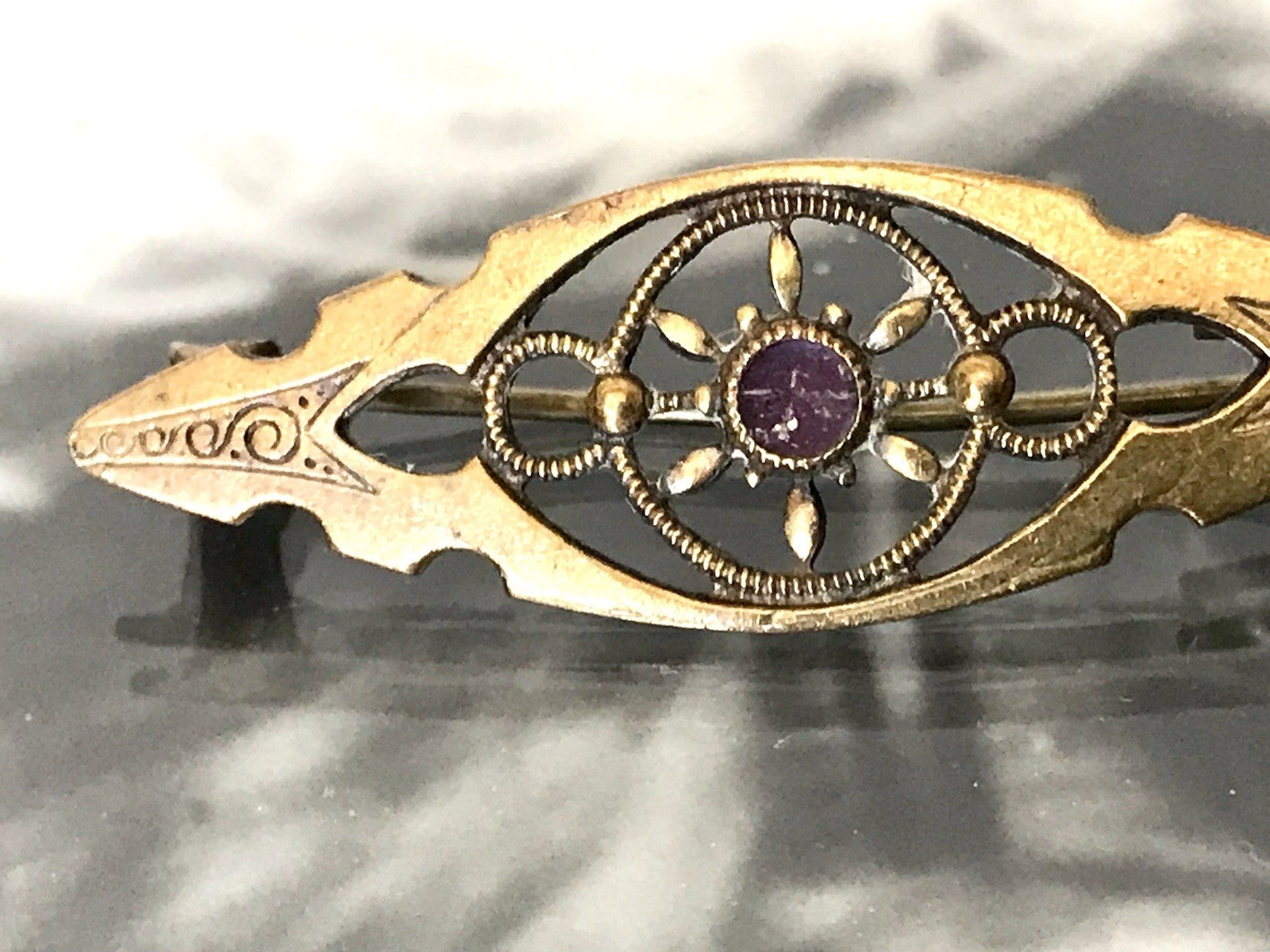 Antik purer Jugendstil Brosche Kettenanhänger ? Anhänger goldfarben