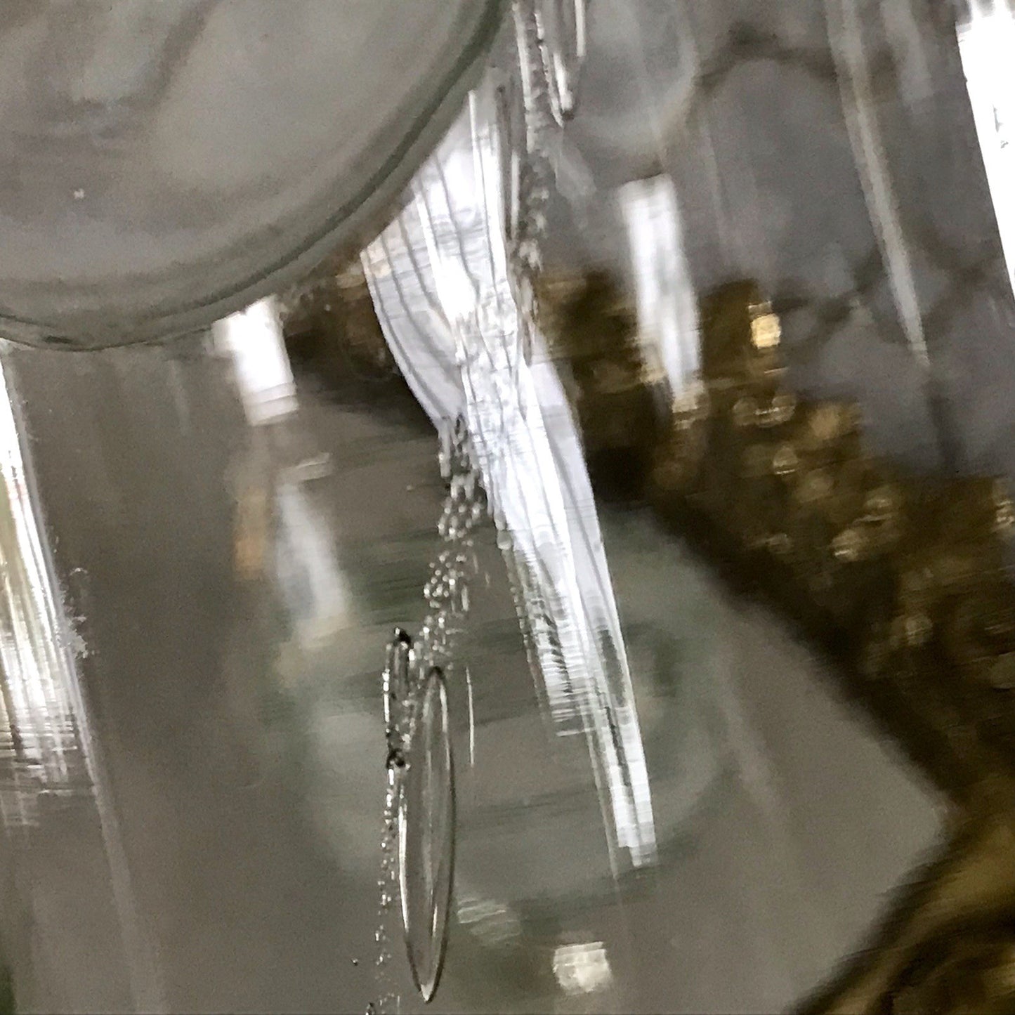 Antik Jugendstil große Karaffe Krug Schankkrug Emaile Golddekor Kanne