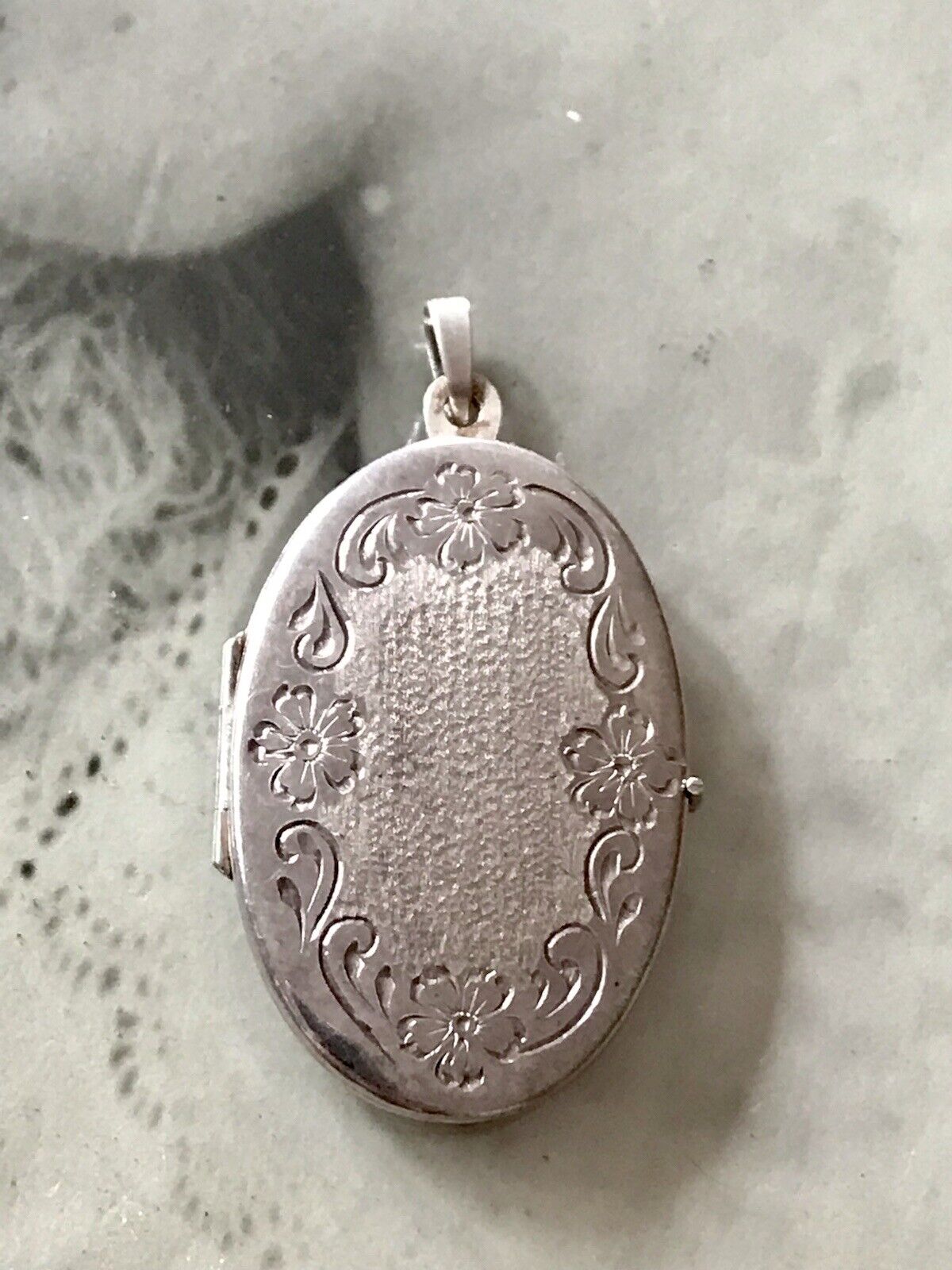 Antik Anhänger Kettenanhänger Silber 925 Foto Medaillon Amulett