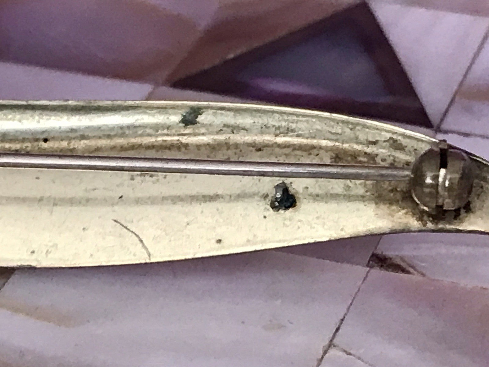 Antik? Vintage Edel Brosche Amerik. Doublè vergoldet Brosche Perle