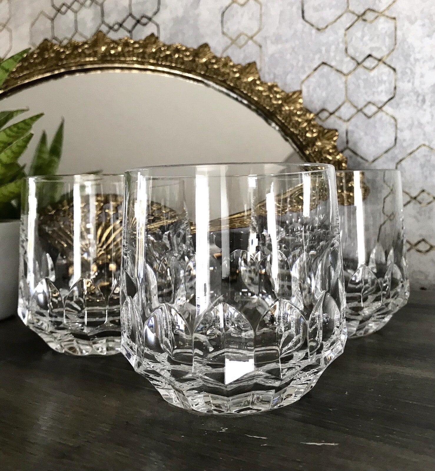Vintage Edel 3x Whisky Gläser Kristallglas Peill & Putzler Bleikristall