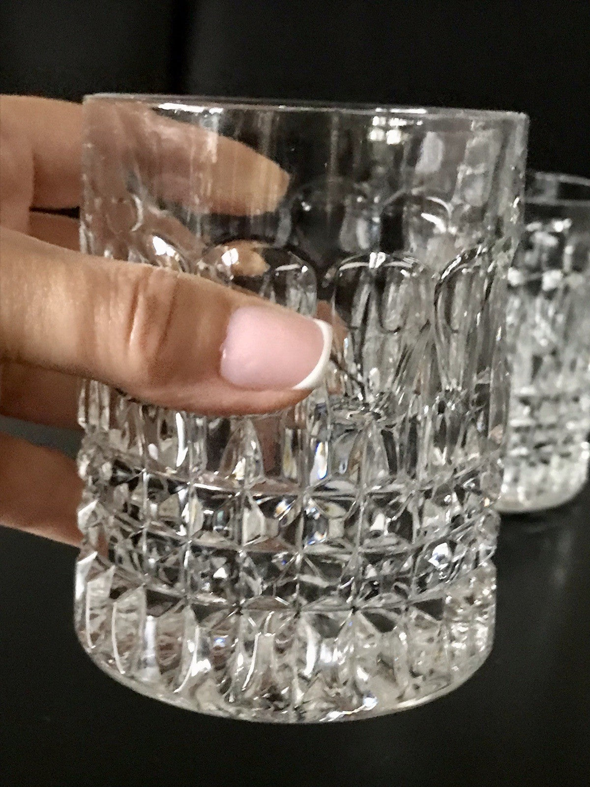 Vintage 4x edel Whisky Gläser  Tumbler Becher Kristallglas Nachtmann Edel