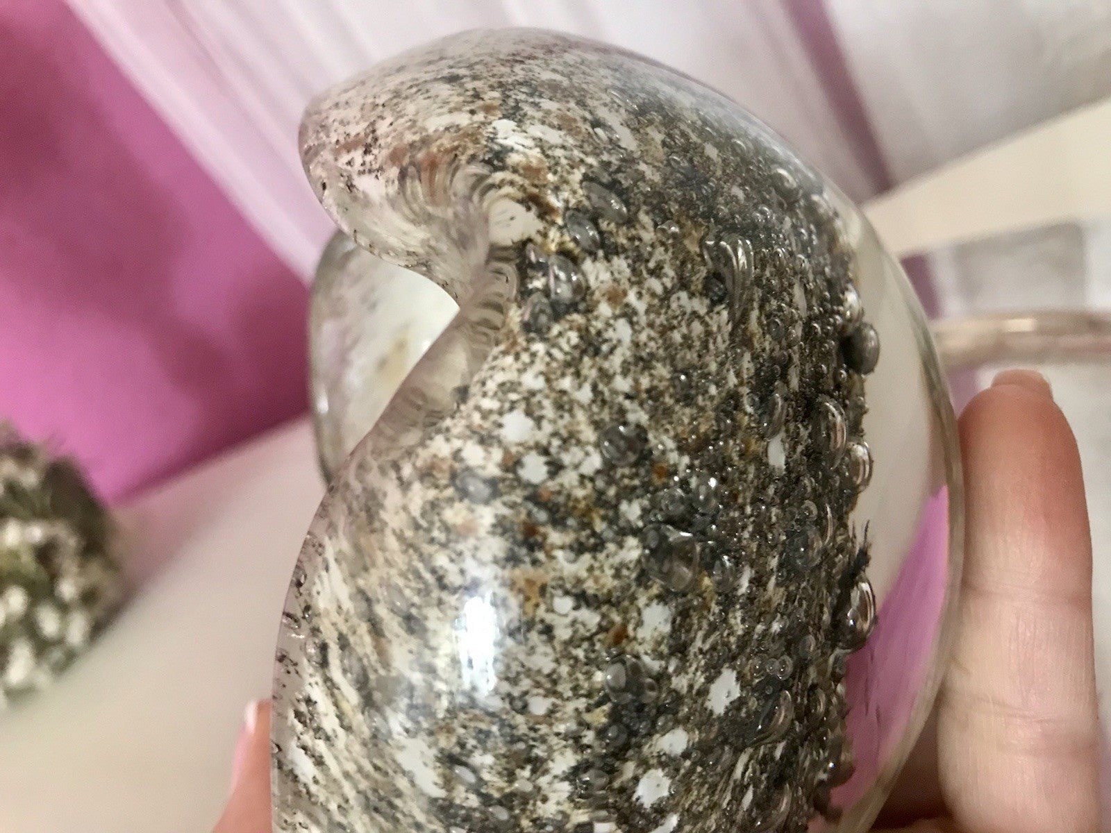 Murano 60er 70er Jahre Schale grau beige weiß So Schön! Schaum Luftblasen