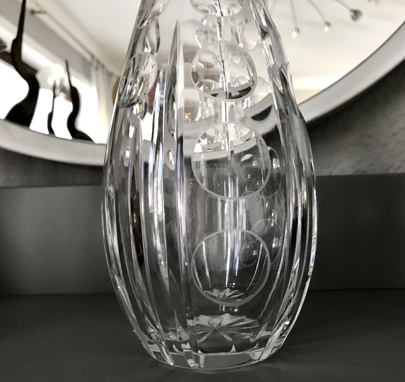 Edel! Vintage 60er 70er Vase Glasvase Kristallglas Space Age wunderschön! MCM