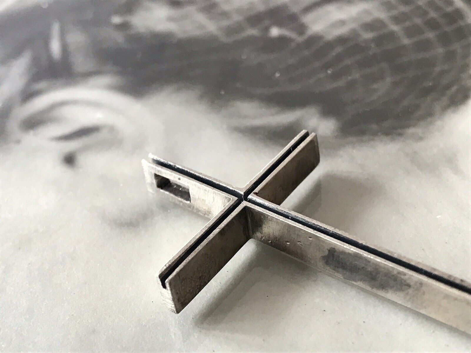 alt schöne Form Silber Kreuz Anhänger Kettenanhänger