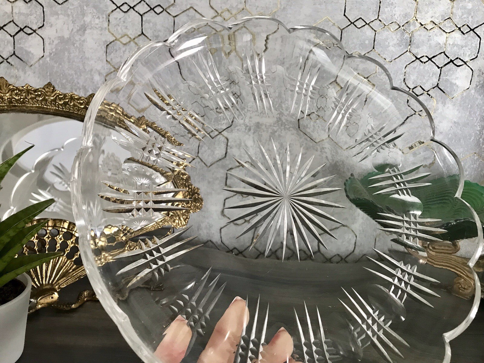 Antik Bleikristall Schale Glasschale Kristallglas Glas Schliff EDEL wundervoll!