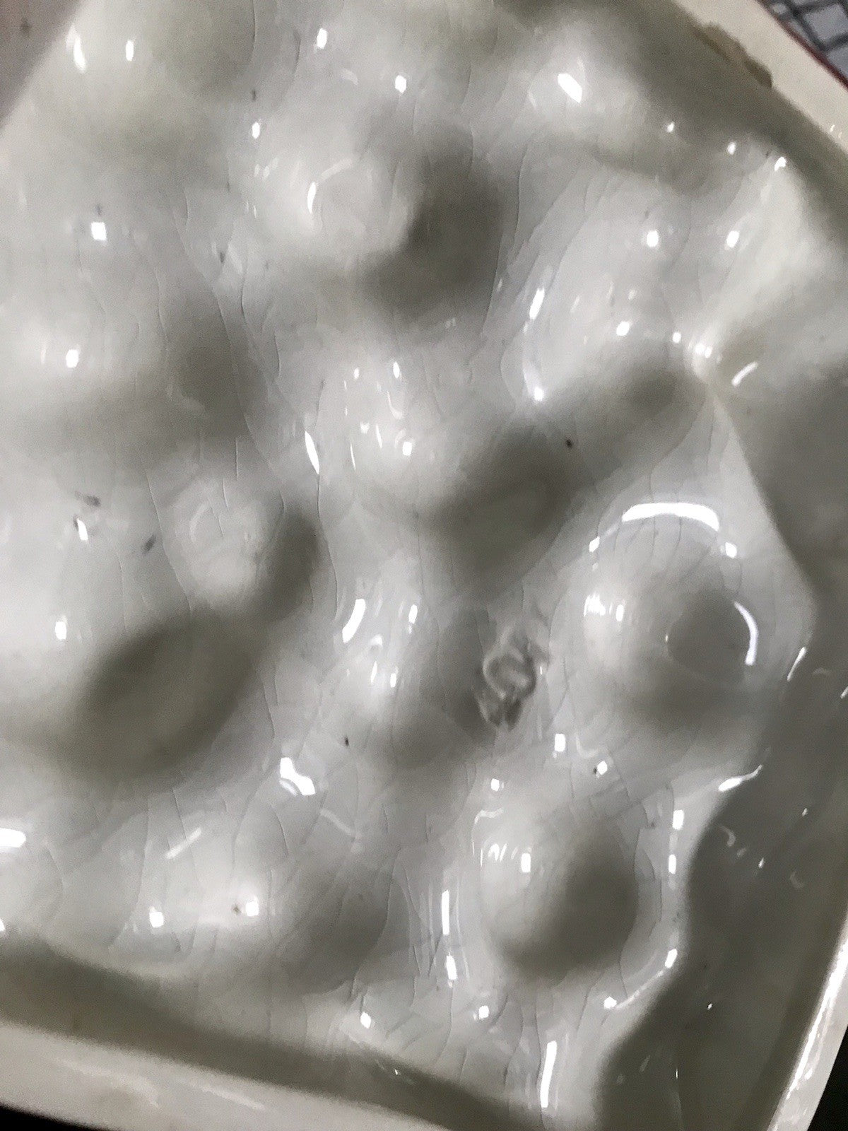 Antik Sarreguemines France Majolika Keramik  Korb Zierschale Schale Obstkorb