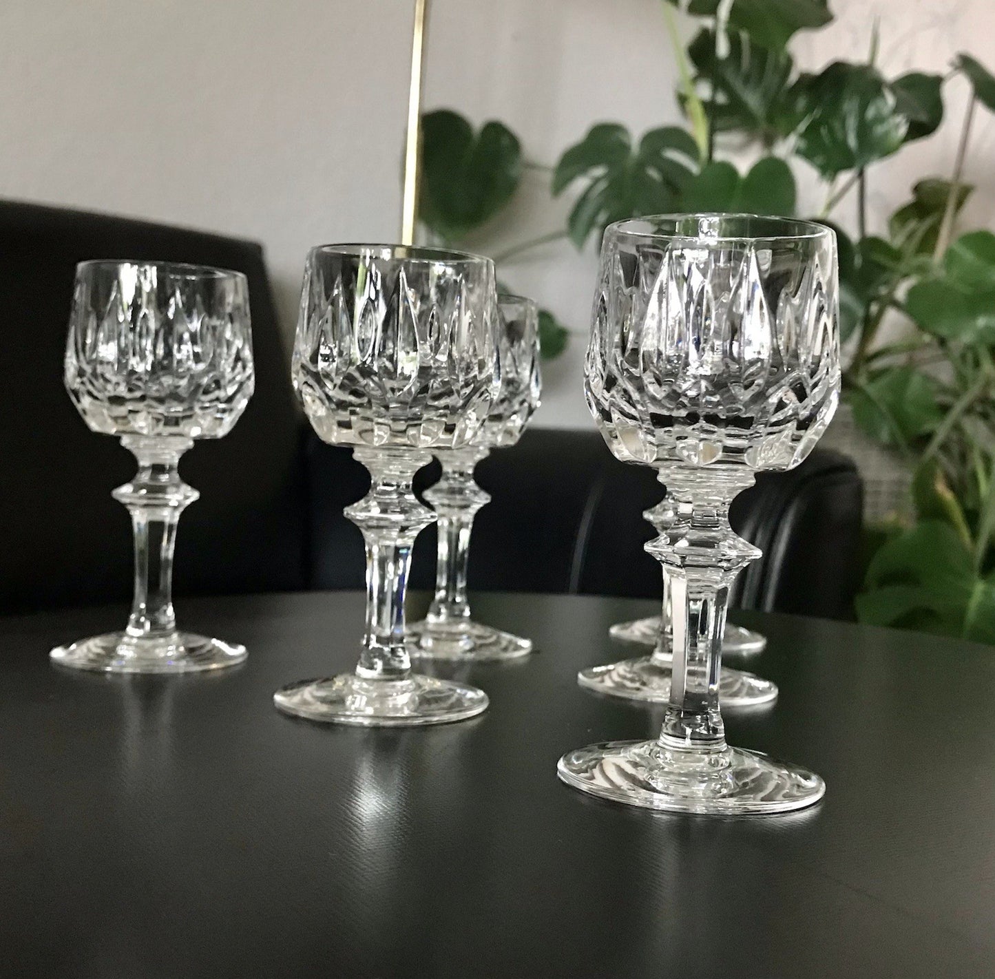 Vintage 6 edel Schnapsgläser Likör Gläser Kristallglas geschliffen Nachtmann
