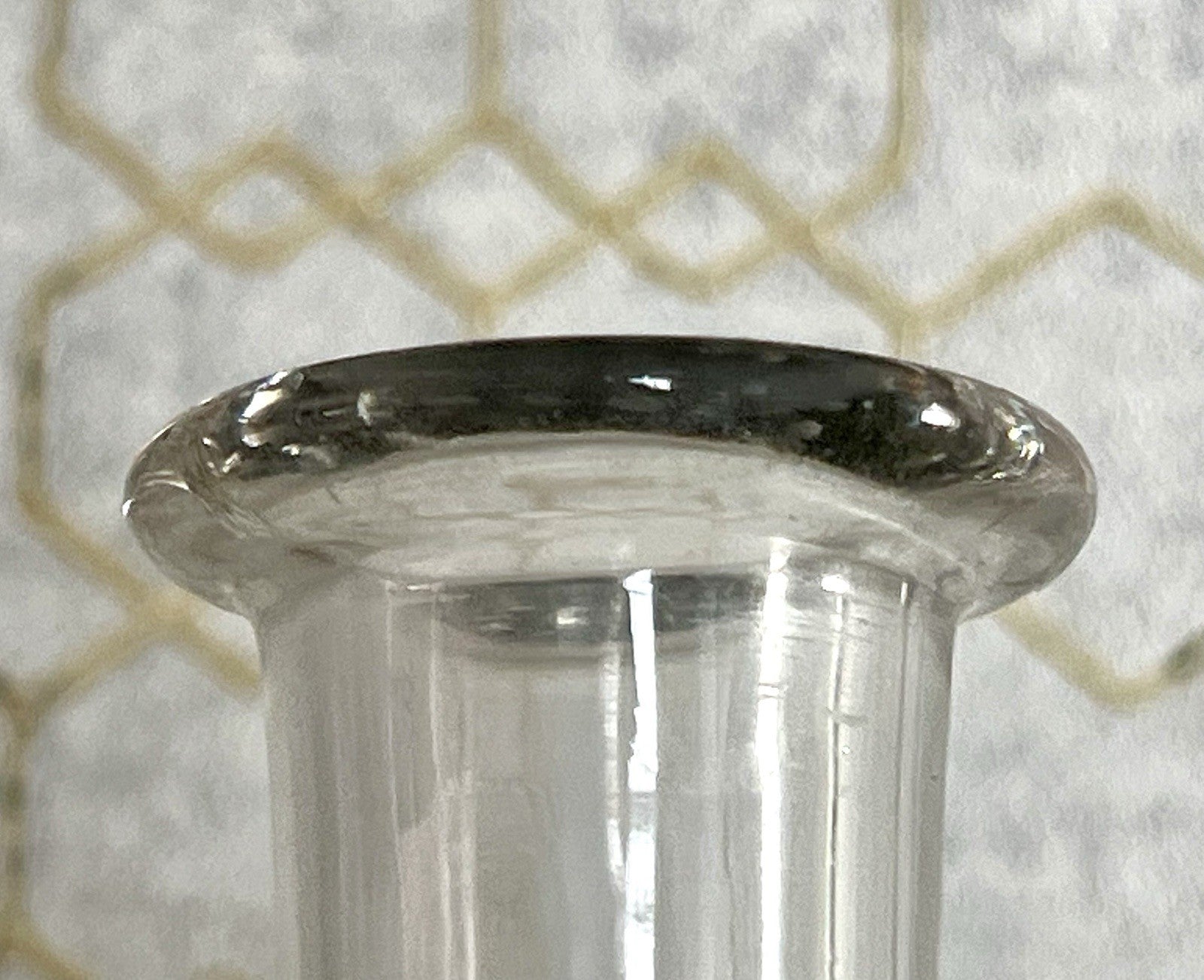 Antik Groß Art Deco Karaffe Kristallglas Bleikristall geschliffen SCHÖN