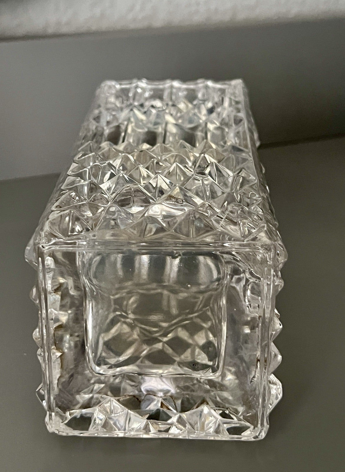 Vintage MCM Vase Blockvase Glasvase Glas Bleikristall Kristallglas Nachtmann?