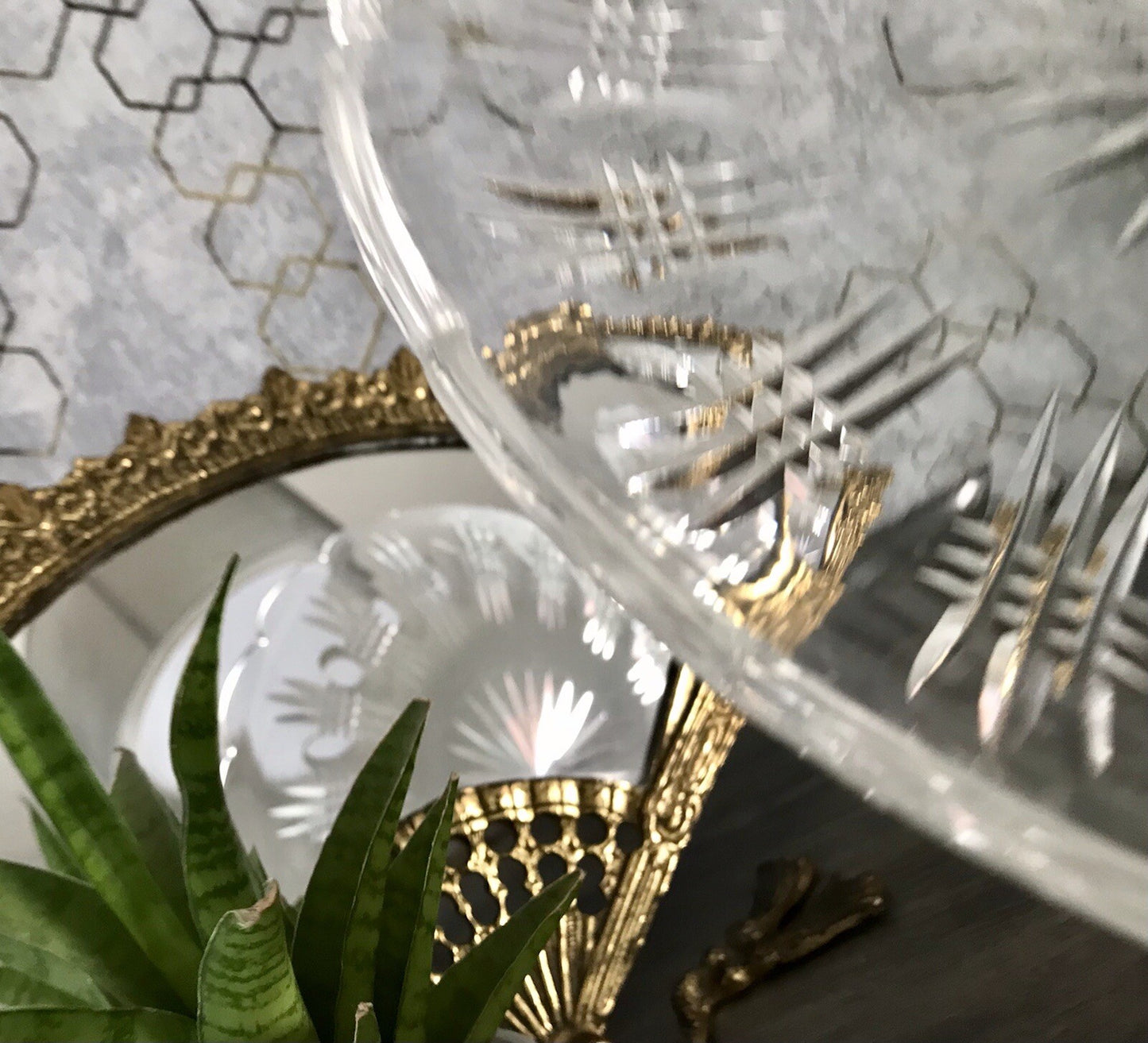 Antik Bleikristall Schale Glasschale Kristallglas Glas Schliff EDEL wundervoll!