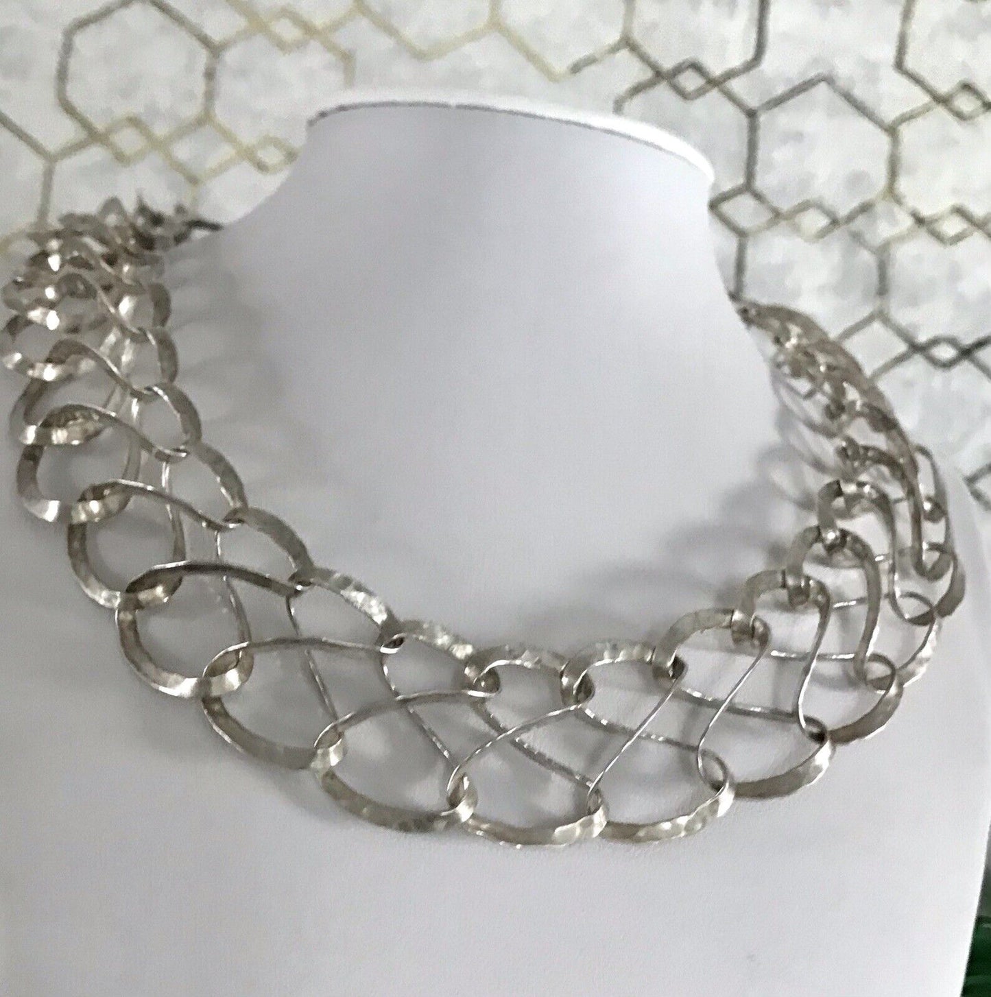 Vintage Designer Perli Edel 800 Silber Collier Halskette Edel Choker