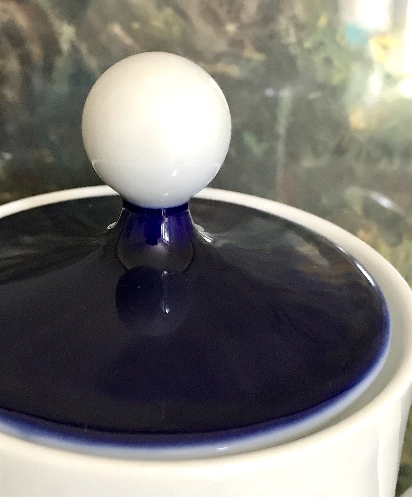 Ak Kaiser Porzellan Kaffeeservice 12 Personen Design weiß kobaltblau mit Relief