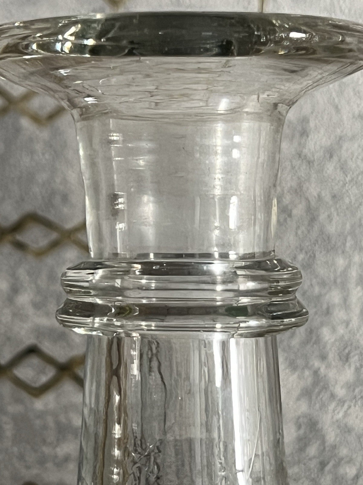 Antik Biedermeier ? groß Karaffe Weinkaraffe Dekanter Glas viktorianisch