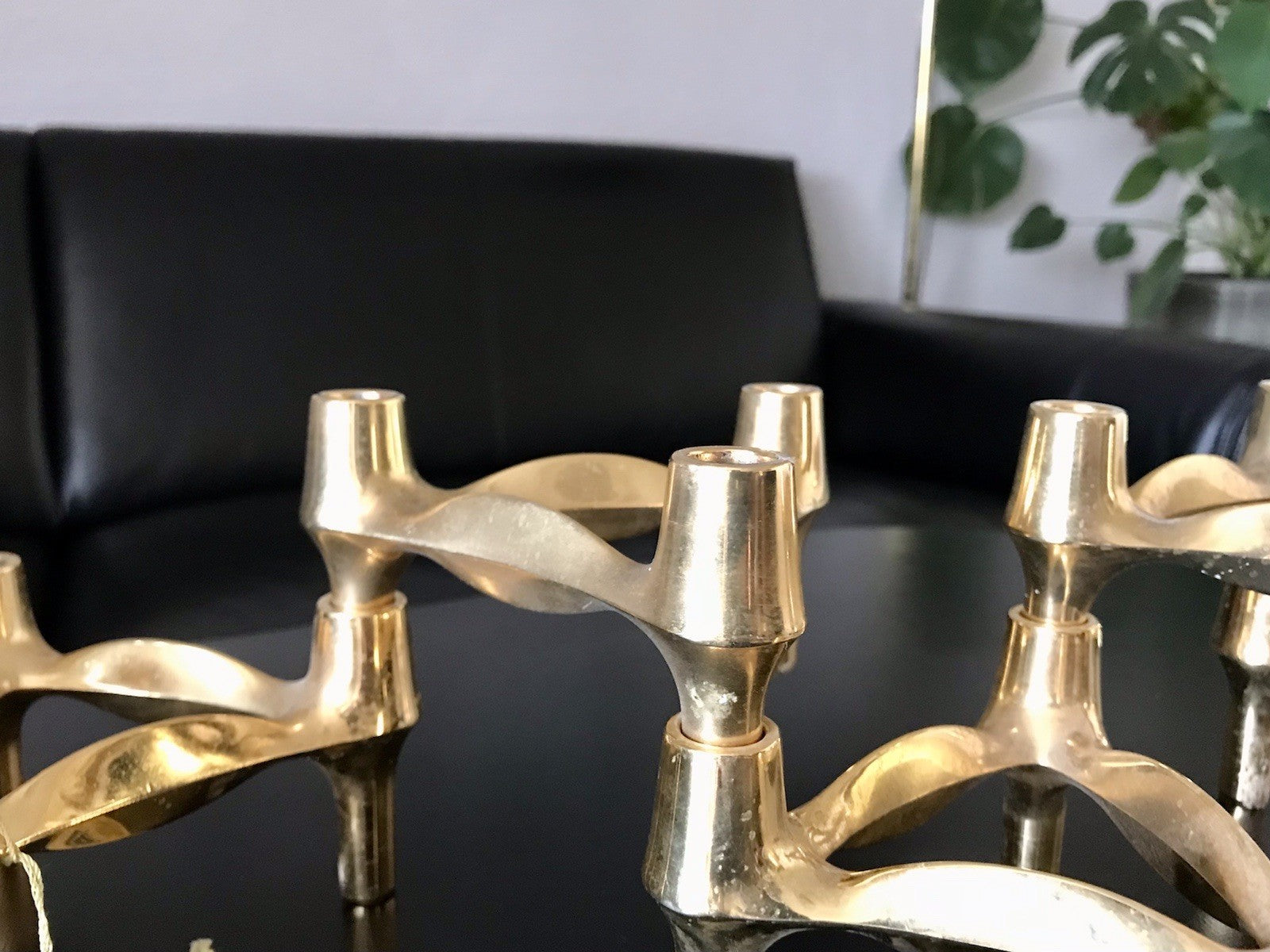 Nagel Quist BMF Vintage 60er 5x Kerzenleuchter Stecksystem MCM 24K vergoldet