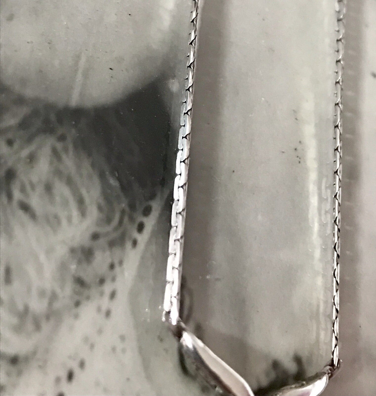 Antik Edel Jugendstil 925 Silber Collier Halskette Saphire? SCHÖN
