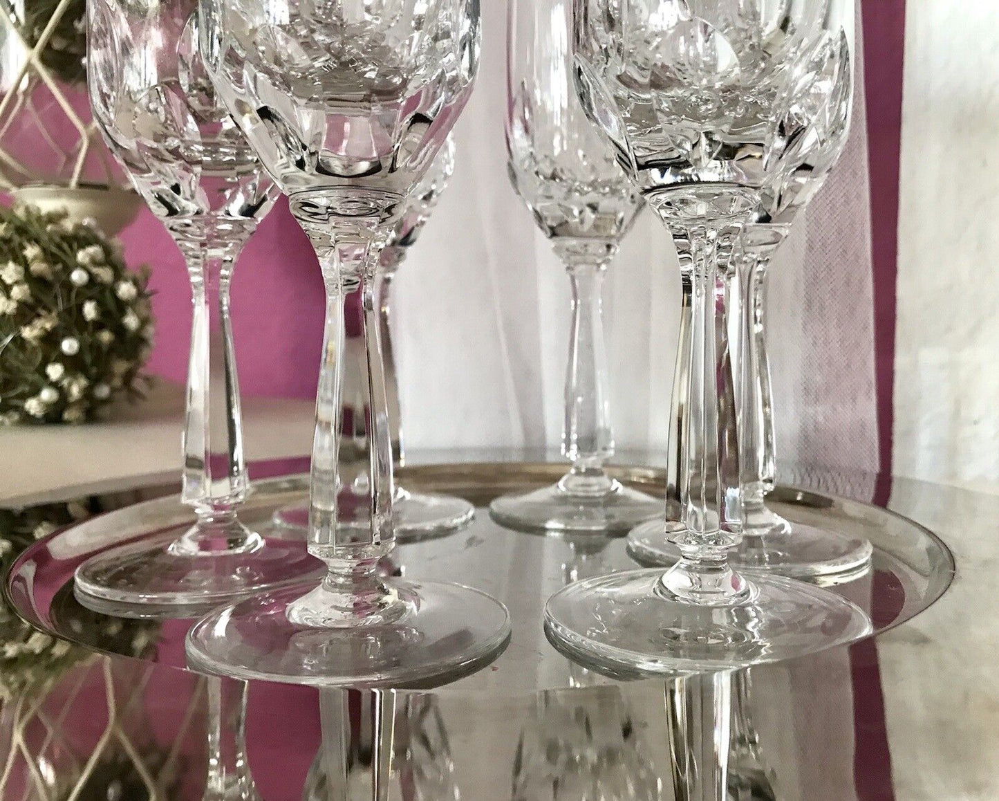 Vintage 6 EDEL Sektflöten Sektgläser Glas Kristallglas So Schön Mintonborte