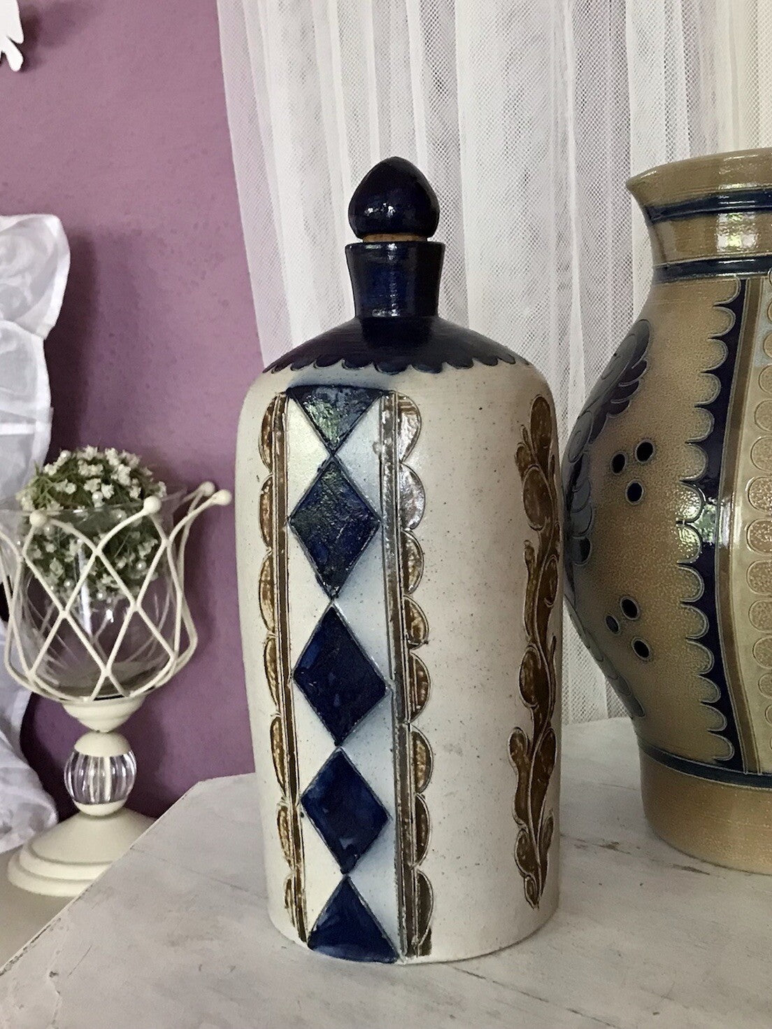 Vintage Karaffe Flasche Schnapsflasche Keramik Steinzeug Westerwald?