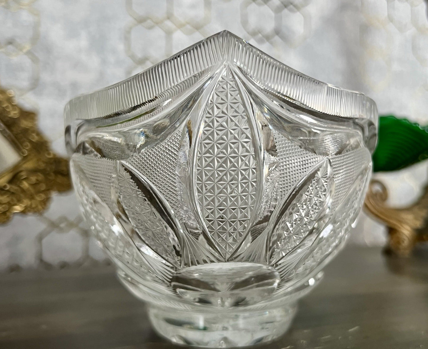Vintage Sehr EDEL Bleikristall Schale Glasschale Jardiniere Kristallglas Glas