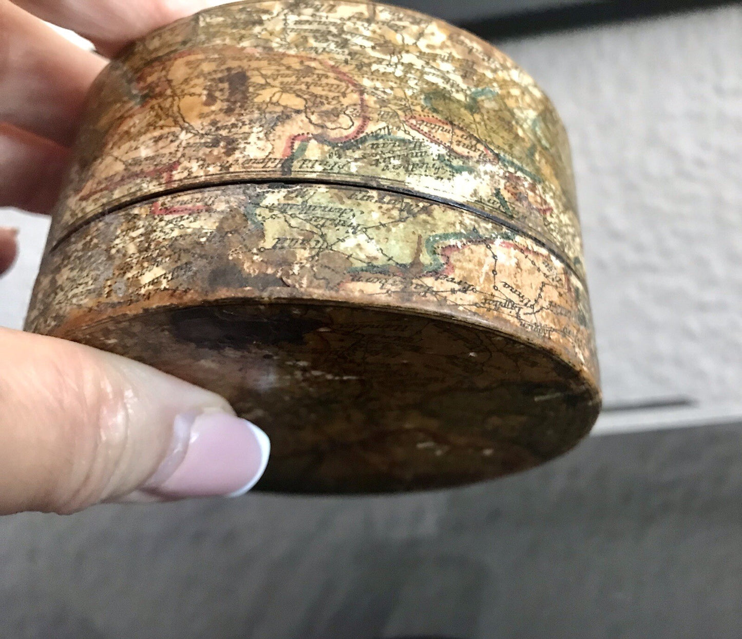 Antik Dose RAR Tabakdose Tabatiere Kartographie Teutschland Karte vor 1815!!