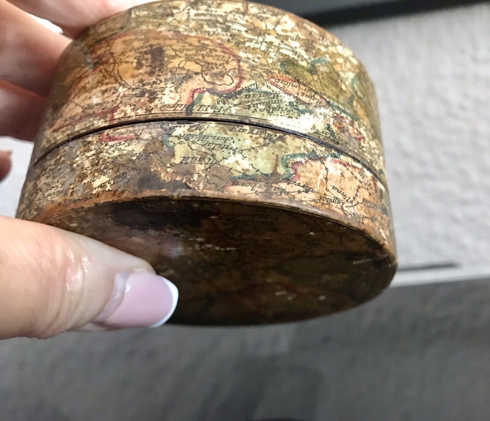 Antik Dose RAR Tabakdose Tabatiere Kartographie Teutschland Karte vor 1815!!
