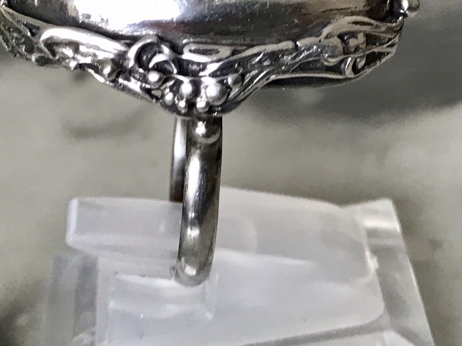 Vintage Baltic Bernstein DAMEN RING Silber Super Jugendstil Design Gr.59