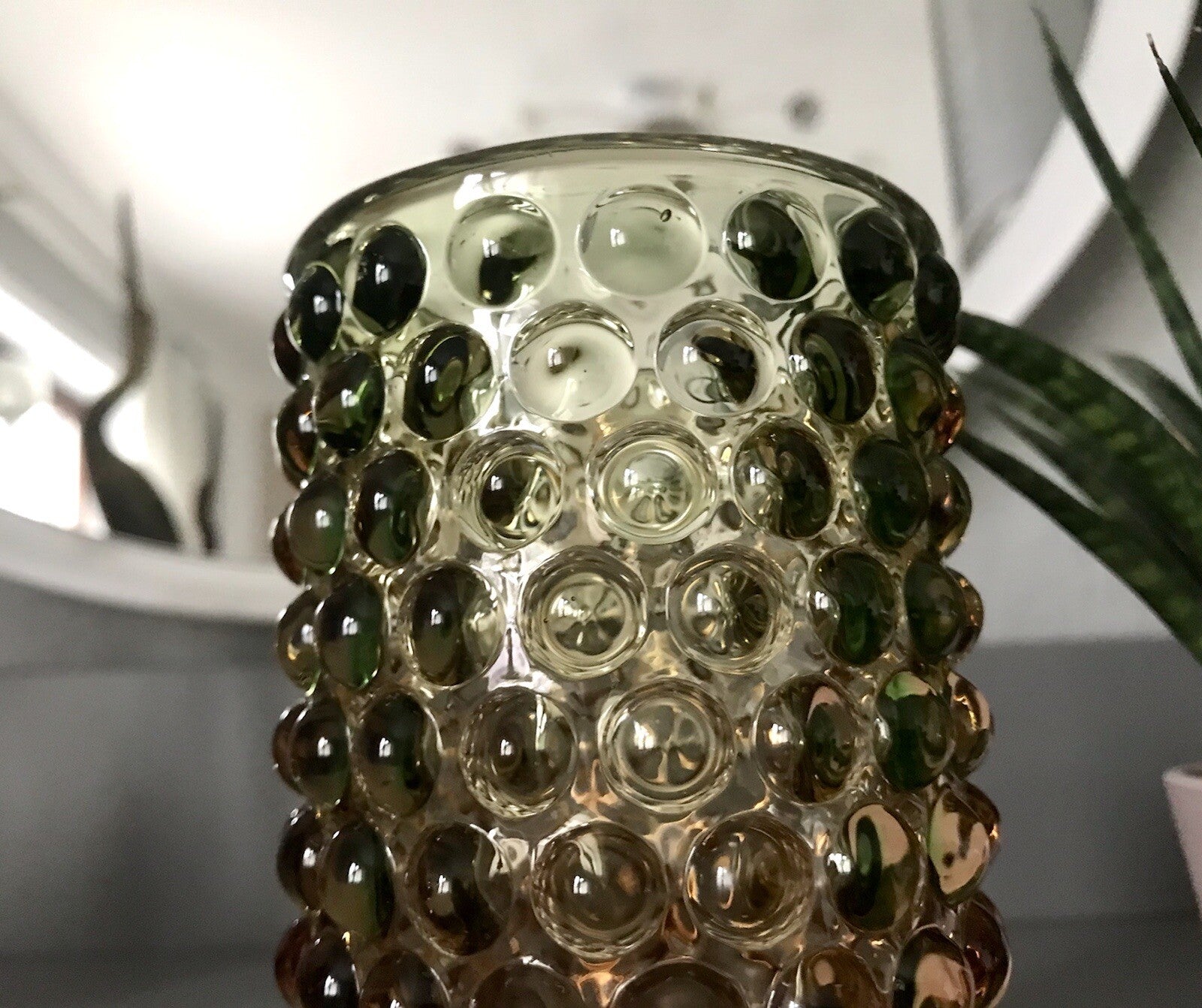 Vintage Designer Vase Glasvase Glas mundgeblasen WMF Erich Jachmann