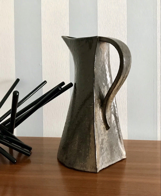 Vintage Designer Krug Kanne Steinzeug Studio Keramik signiert AH Kunstvoll
