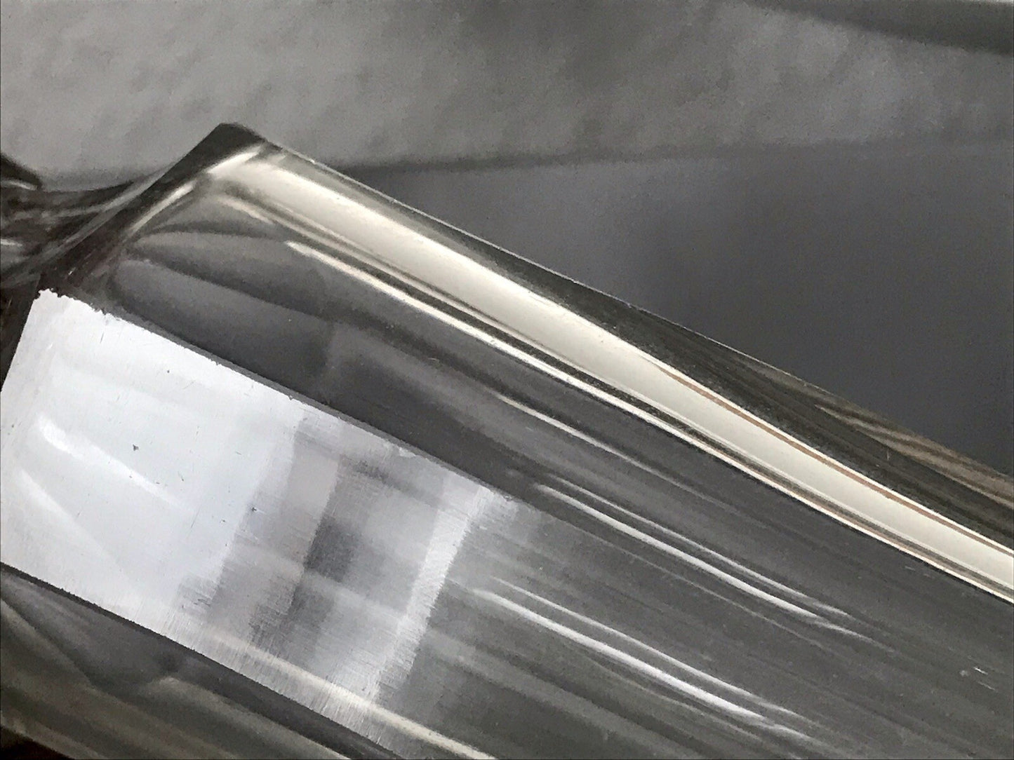 Antik Biedermeier kleine Karaffe Weinkaraffe Dekanter Glas Flächenschliff kantig