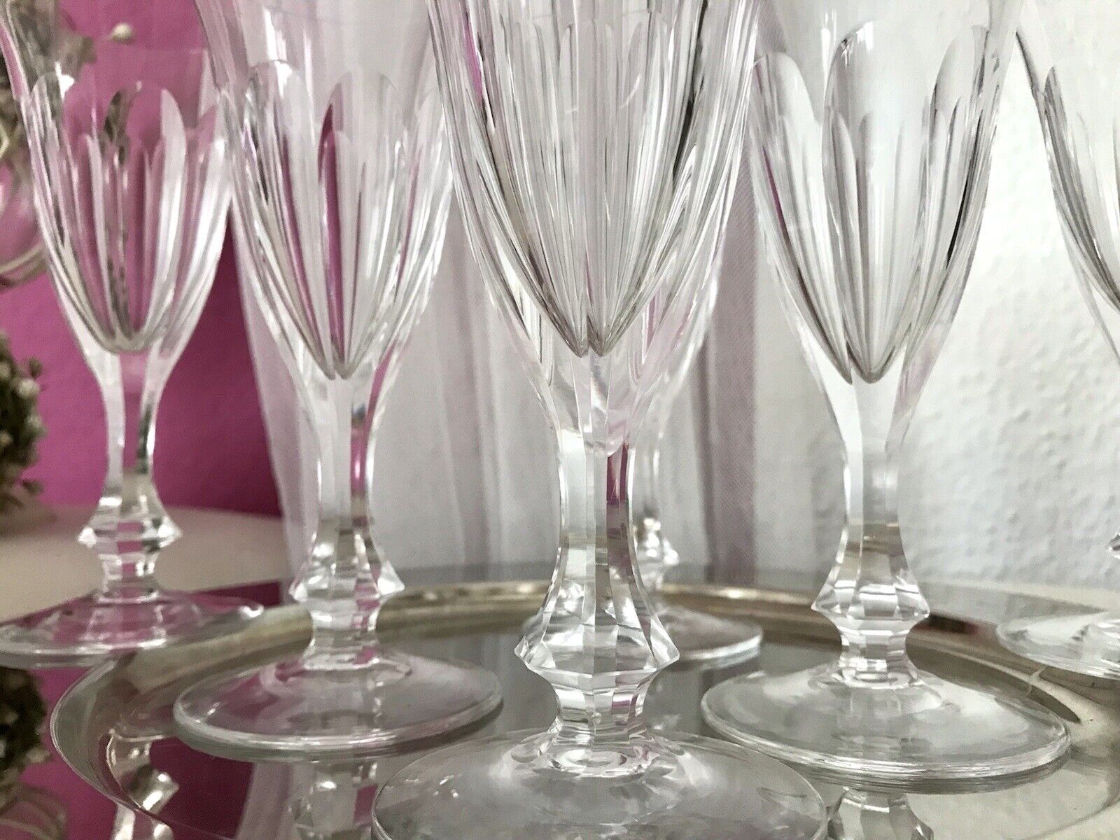 Vintage EDEL 6 Sektflöten Champagnerflöten Gläser Kristallglas Bleikristall WOW