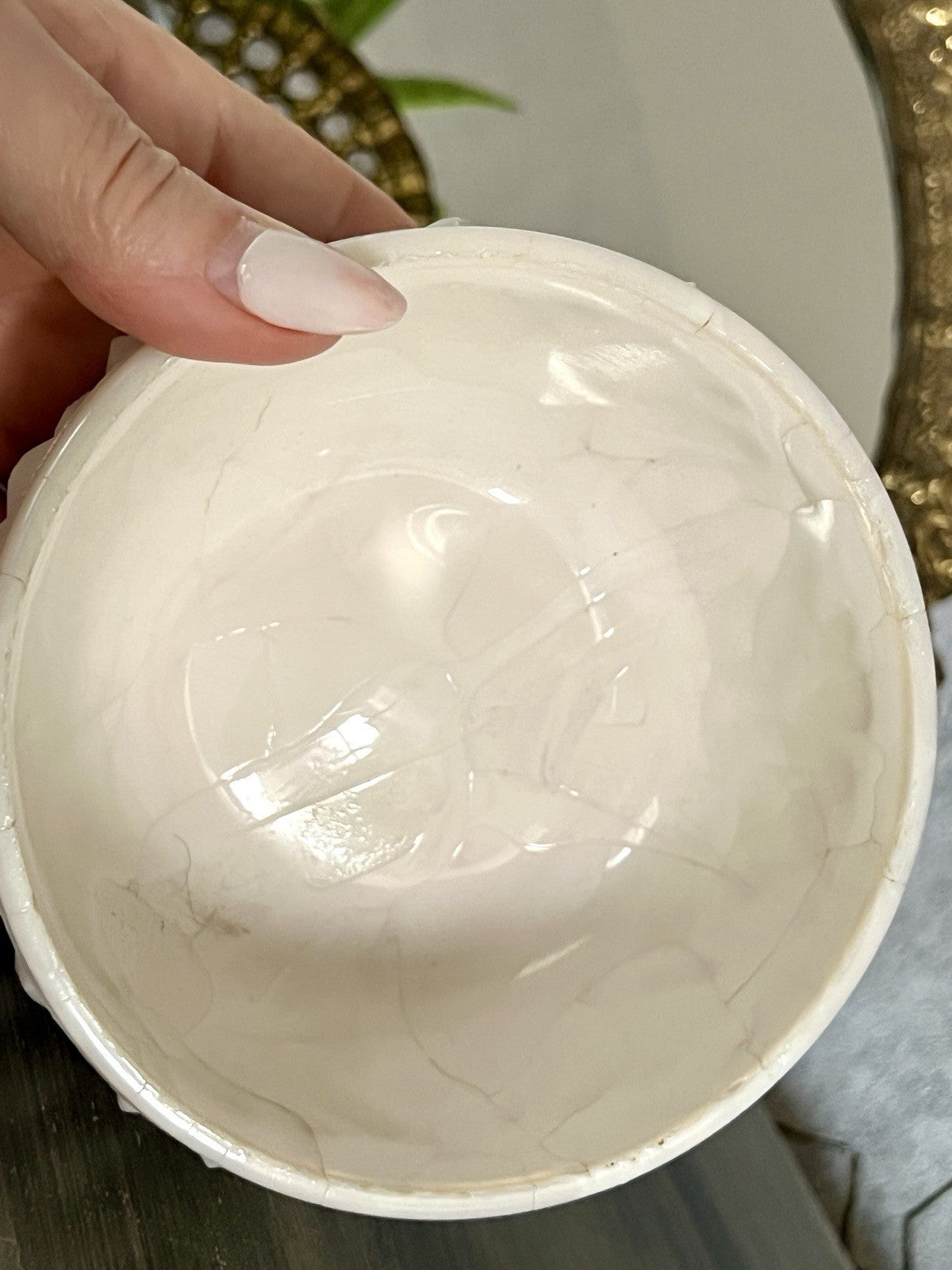 Antik Jugendstil Glasdose Dose Opalglas Deckeldose Pressglas SCHÖN Opalin