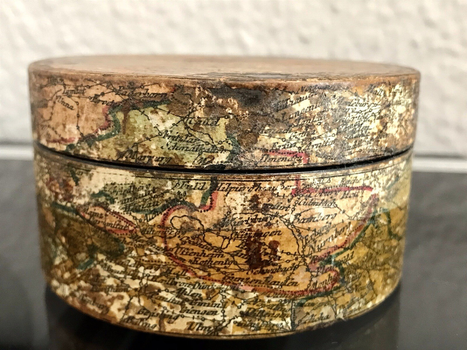 Antik Dose RAR Tabakdose Tabatiere Kartographie Teutschland Karte vor 1815!!