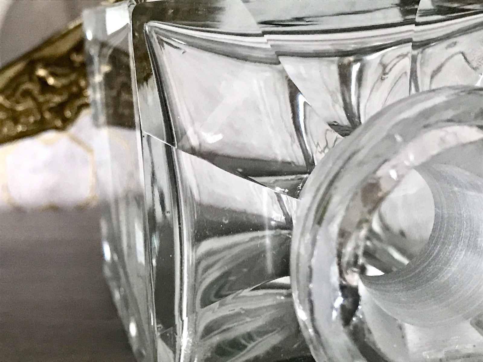 Antik ? Art Déco Kristallglas Design Moser? Posselt ? Karaffe EDEL geometrisch