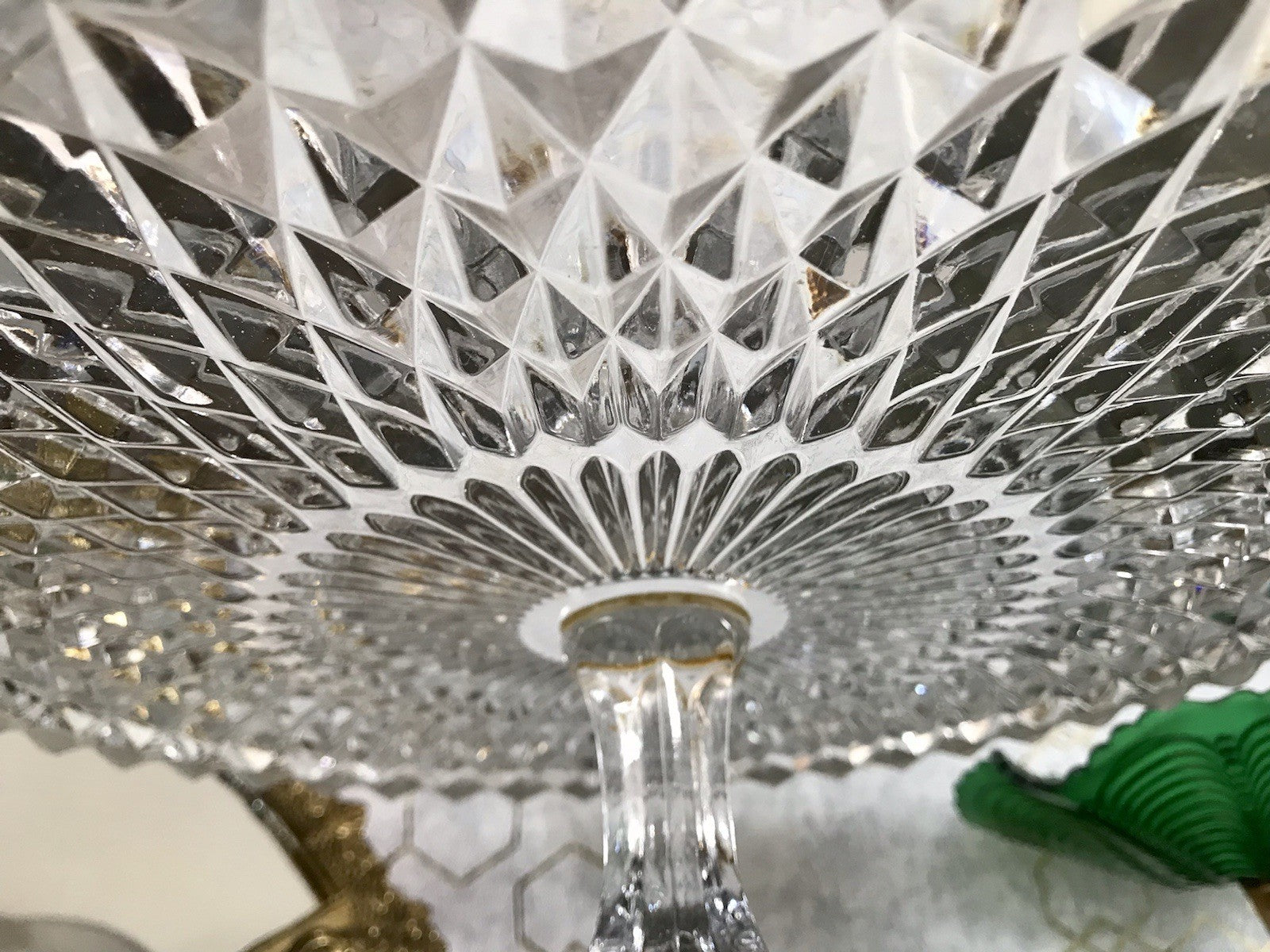 Vintage WMF Tortenständer Tortenplatte Glas Kristallglas Bleikristall Diadem