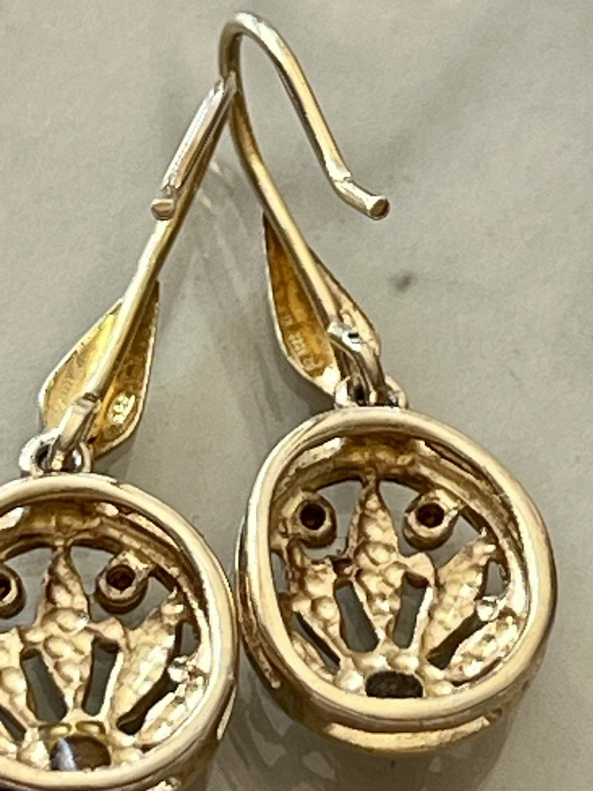 Ohrringe Ohrstecker DAMEN 925 Silber vergoldet gold Vintage Stil Edelsteine