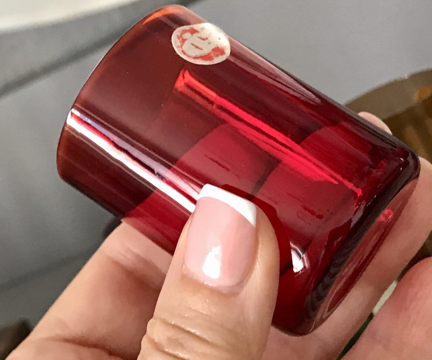 Vintage 60er Jahre 6 Schnapsgläser Gläser buntes Glas Rauchglas
