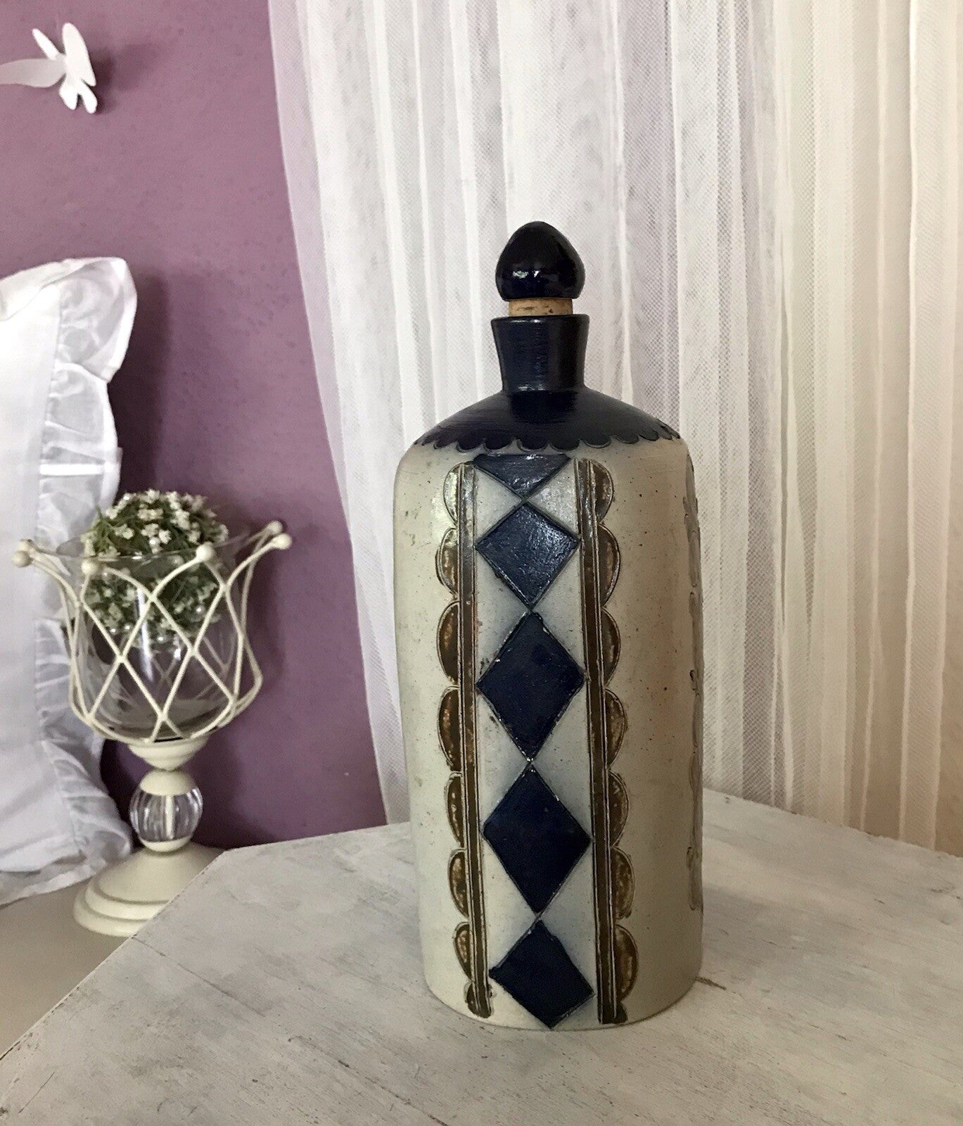 Vintage Karaffe Flasche Schnapsflasche Keramik Steinzeug Westerwald?
