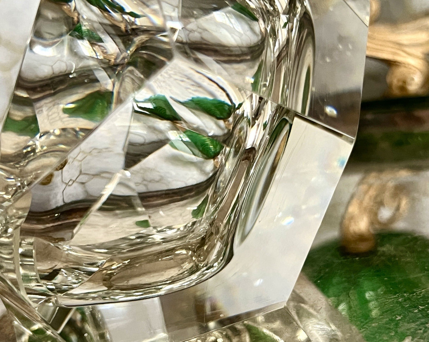 Art Déco Aschenbecher Designer  Ascher farblos Kristallglas EDEL Franz Burkert?